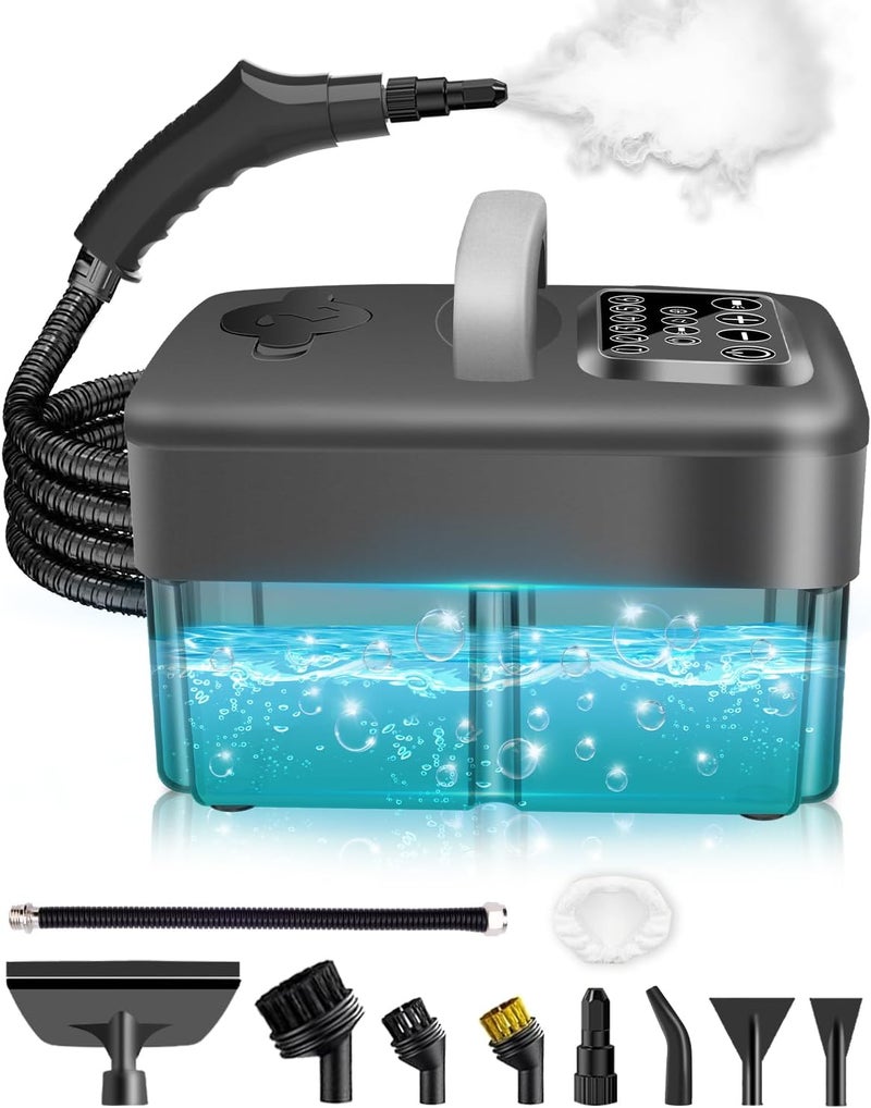 mecmic Steam Cleaner for Home - 1600ML Water Tank 15s Heat-Up Portable Steamer for Cleaning, 6 Level Adjustable, 2500W, 45PSI, 250°F Steam, Handheld Steam Cleaner for Car Detailing, Grease, Tile,Grout - Image 1